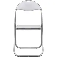 vidaXL Inklapbare stoel 8 st Kunstleer Wit en Grijs 48 x 43,5 x 81 cm