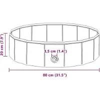 vidaXL Kinder Zwembad Ø 80 x 20 cm Rond voor Kind voor Blauw
