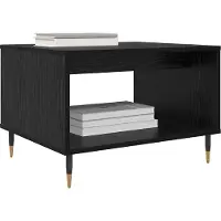 vidaXL Salontafel Zwart eiken 60 x 50 x 40 cm Bewerkt hout