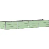 vidaXL Plantenbak Groen 320 x 80 x 45 cm Staal