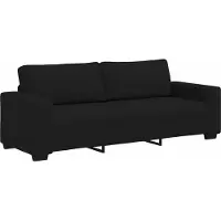vidaXL 3-zitsbank 220x77x82 cm stof zwart