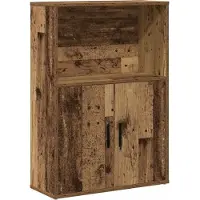 vidaXL Boekenkast 60x24x85 cm bewerkt hout oud houtkleurig