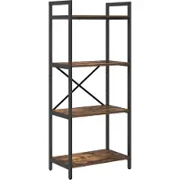 vidaXL Boekenplank 4-laags 56 x 34 x 133,5 cm Bewerkt hout Rook Eiken