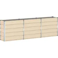 vidaXL Plantenbak Ivoor 240 x 40 x 75 cm Staal