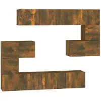 vidaXL Tv-wandmeubel bewerkt hout gerookt eikenkleurig