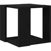 vidaXL Salontafel Zwart Eiken 32 x 32 x 30 cm Bewerkt hout