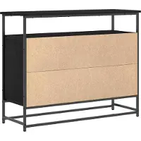 vidaXL Dressoir Zwart Eiken 100 x 35 x 80 cm Bewerkt hout