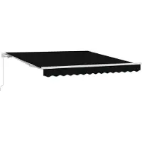 vidaXL Uitschuifbare luifel Zwart 300 x 250 x 165 cm