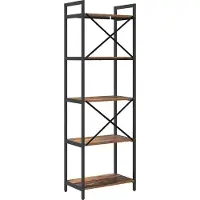 vidaXL Boekenplank 5-laags 56 x 34 x 171 cm Bewerkt hout Oud Hout