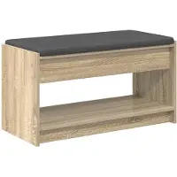 vidaXL Hallenbank Sonoma Eik 83 x 38 x 45 cm Geengineerd Hout en Stof
