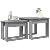 vidaXL Koffietafel Set 2 st Grijs Sonoma 50 x 52 x 42 cm Bewerkt hout