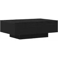 vidaXL Salontafel Zwart Eiken 90 x 60 x 31 cm Bewerkt hout