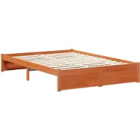 vidaXL Bedframe met lade Wasbruin 150 x 200 cm Massief Vurenhout