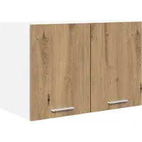 vidaXL Hangkast 2 st Ambachtelijke Eik en Wit Bewerkt hout