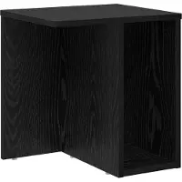 vidaXL Bijzettafel 2 st Zwart Eiken 37 x 32 x 40 cm Bewerkt hout