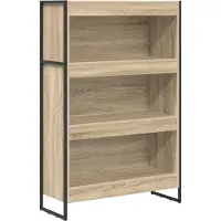 vidaXL Boekenkast 80 x 30 x 121 cm Bewerkt hout Sonoma