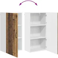 vidaXL Wandkast PORTO Oudhout 50 x 31 x 100 cm Bewerkt hout