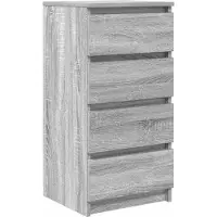 vidaXL Dressoir 37,5x35x76 cm bewerkt hout grijs sonoma eikenkleurig