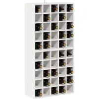 vidaXL Wijnrek 2 st Wit 56 x 25 x 56 cm Massief grenenhout