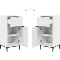 vidaXL Badkamermeubel Set 2 pcs Wit Samengesteld Hout en Metaal