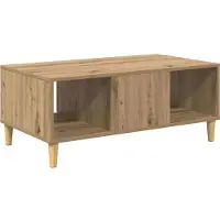 vidaXL Salontafel Artisan Eiken 90 x 50 x 26.5 cm Bewerkt hout
