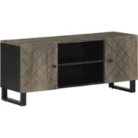 vidaXL Tv-meubel 105x33x46 cm massief mangohout zwart