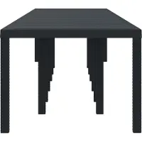 vidaXL Tuintafel, antraciet, 400 x 100 x 73 cm, polyrotan