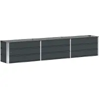 vidaXL Plantenbak Antraciet 240 x 40 x 45 cm Staal