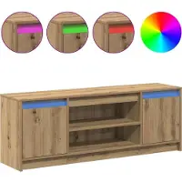 vidaXL TV Eenheden 139,5 x 34 x 50 cm Bruin Bewerkt hout