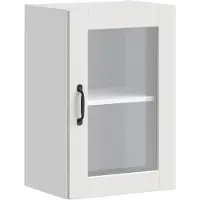 vidaXL Keukenbovenkast met glazen deur Porto wit