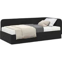 vidaXL Hoek Bed Frame Zwart 90 x 200 cm Fluweel
