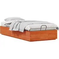 vidaXL Ottoman bedframe met opbergruimte Wasbruin 100 x 200 cm