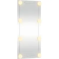 vidaXL Wandspiegel met LED's rechthoekig 40x80 cm glas