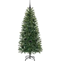 vidaXL Kunstkerstboom met 150 LED met standaard Groen 150 cm PE en PVC