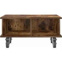 vidaXL TV Stand 68,5 x 35 x 35 cm Rook Eiken Bewerkt hout