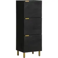 vidaXL Hoge kast 40x33x110 cm bewerkt hout zwart