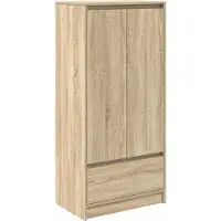 vidaXL Kast met lade 55,5x34x119,5 cm spaanplaat sonoma eikenkleurig