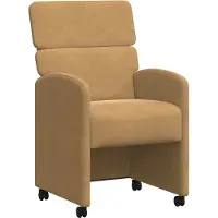 vidaXL Eetkamerstoelen met wielen 2 st Fluweel Bruin 58 x 65 x 98 cm
