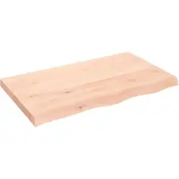 vidaXL Wastafelblad 100x60x(2-6) cm onbehandeld massief hout