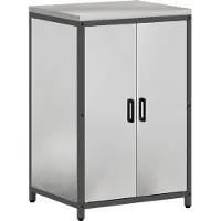 vidaXL Keukenopslag Kast HATTEM Zilverkleurig 60 x 50 x 92 cm Staal
