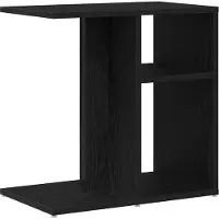 vidaXL Bijzettafel Zwart Eiken 50 x 30 x 50 cm Bewerkt hout