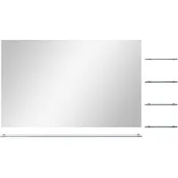 vidaXL Wandspiegel met 5 schappen 100x60 cm zilverkleurig
