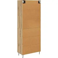 vidaXL Highboard Artisan Eiken 69,5 x 34 x 180 cm Bewerkt hout