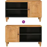 vidaXL TV Eenheden met plank Lichtbruin 80 x 33 x 46 cm Bewerkt hout