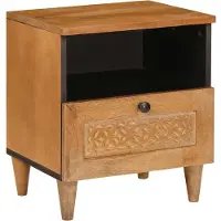 vidaXL Nachtkastje 2 st Lichtbruin 40 x 33 x 46 cm Bewerkt hout