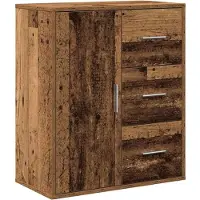 vidaXL Dressoir Oudhout 60 x 31 x 70 cm Bewerkt hout