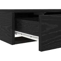 vidaXL Bedlades Zwart Eiken 150 x 36,5 x 16,5 cm Bewerkt hout