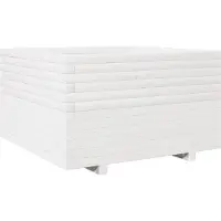 vidaXL Plantenbak 80x80x49,5 cm massief grenenhout wit