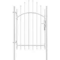 vidaXL Tuinpoort Staal 1x2,25 m Wit