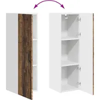 vidaXL Wandkast PORTO Oudhout 30 x 31 x 100 cm Bewerkt hout